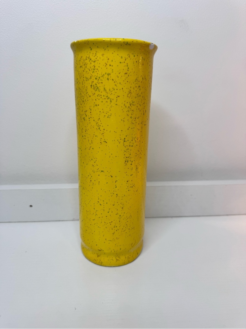 Yellow Speckled Ceramic Bud Vase - Home Accents